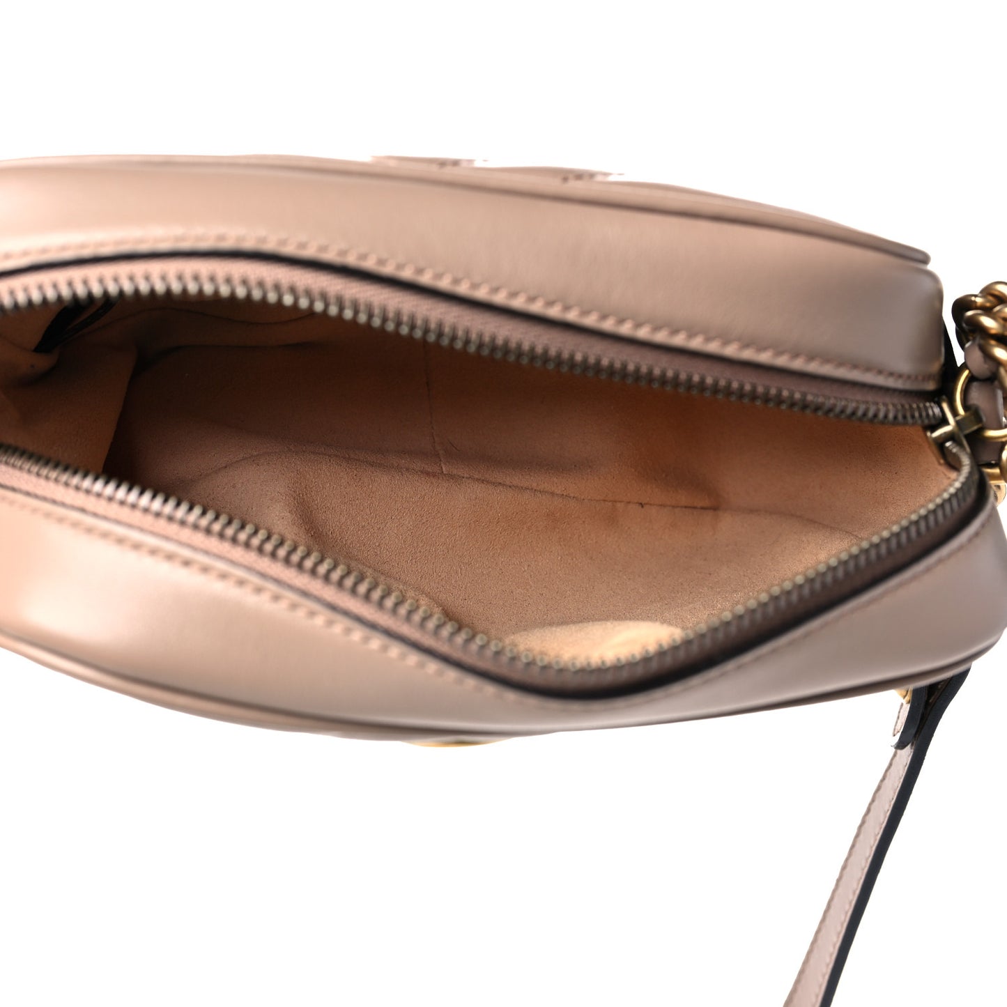 Calfskin Matelasse Mini GG Marmont Chain Shoulder Bag Porcelain Rose