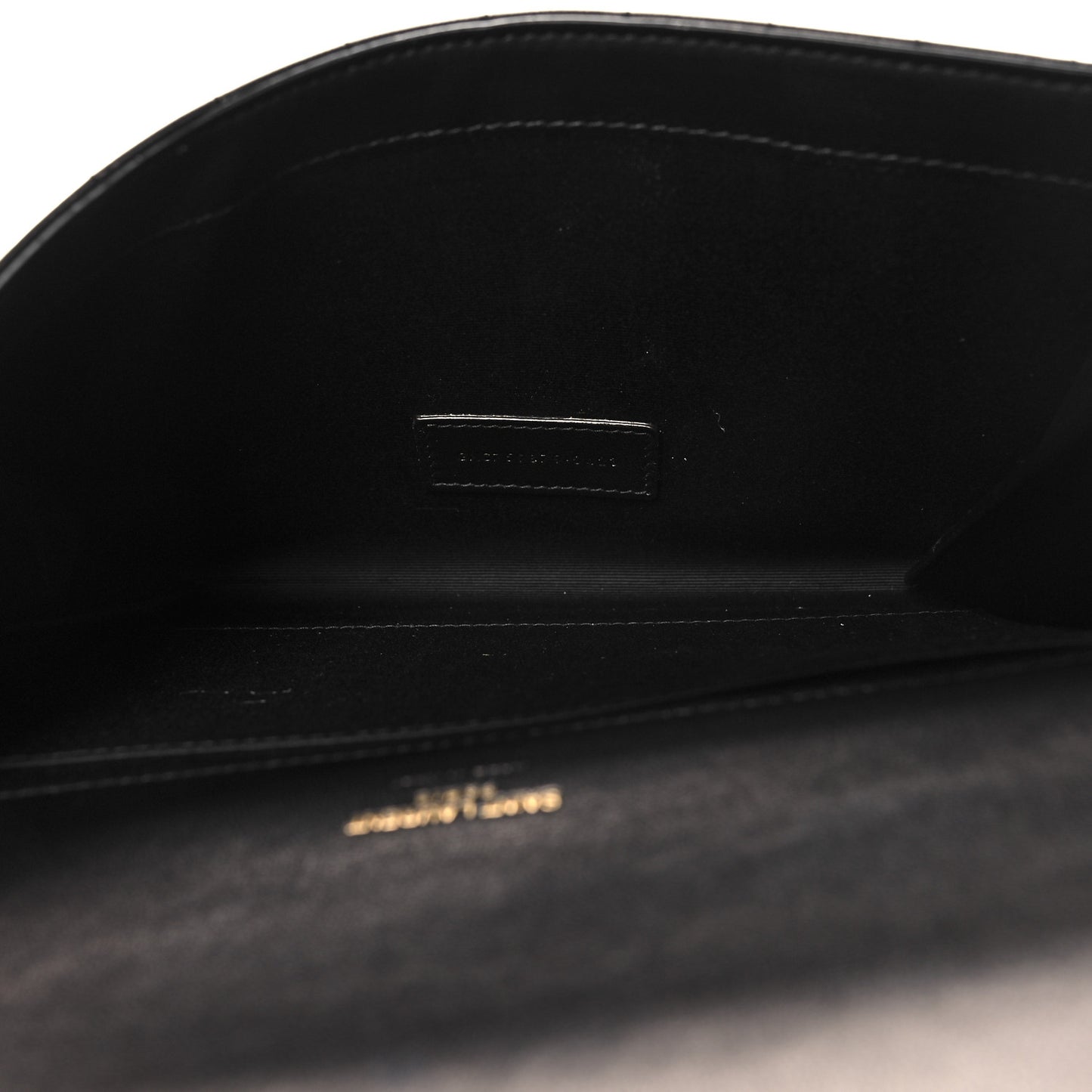Lambksin Cassandre Matelasse Carre Flap Pouch Clutch Black