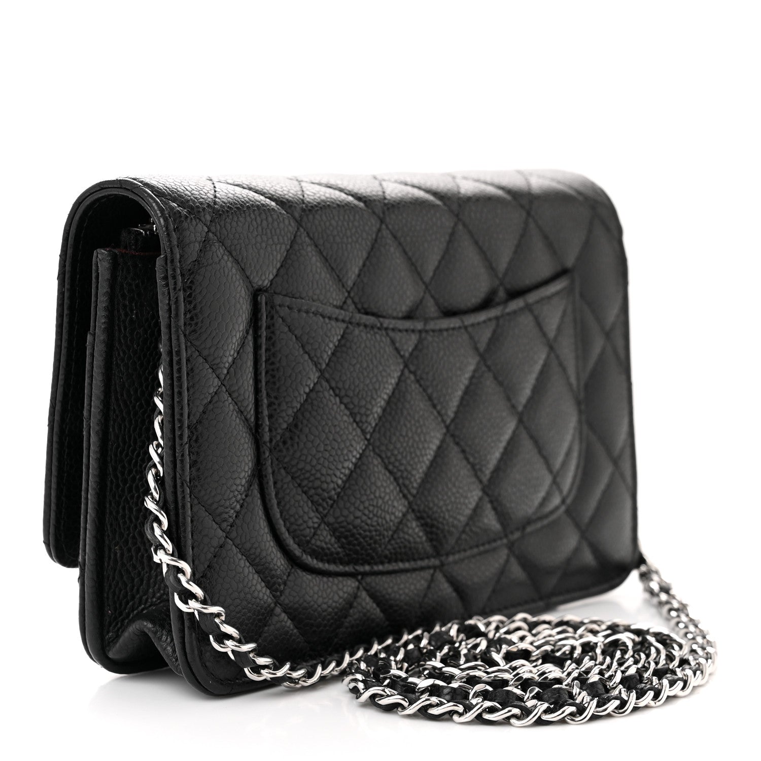 Chanel Caviar Quilted Wallet on Chain WOC Black 2 of 12