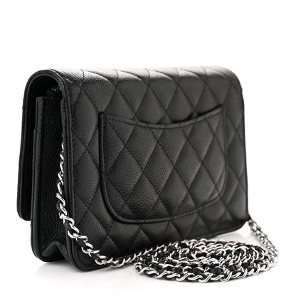 Chanel Caviar Quilted Wallet on Chain WOC Black 2 of 12