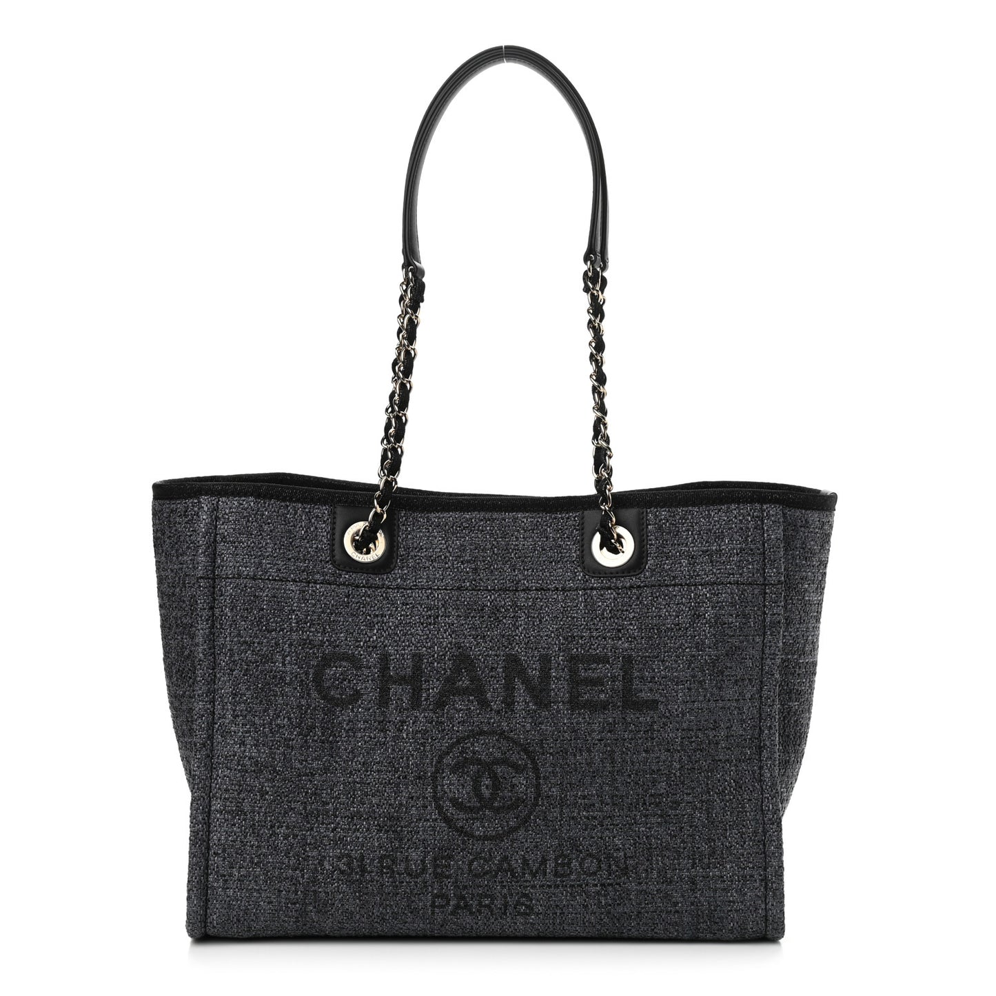 Lurex Boucle Small Deauville Tote Grey