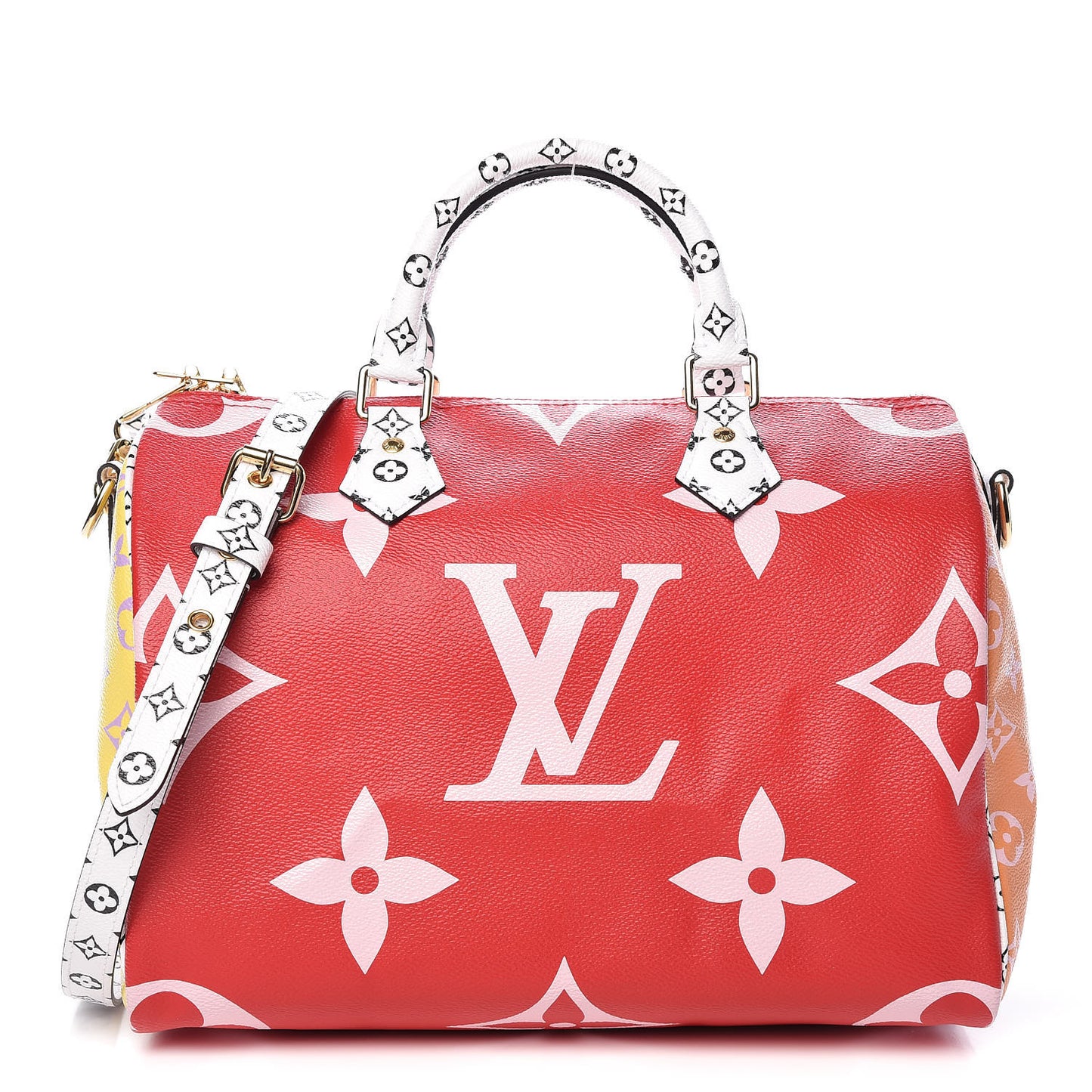 Monogram Giant Speedy Bandouliere 30 Rouge
