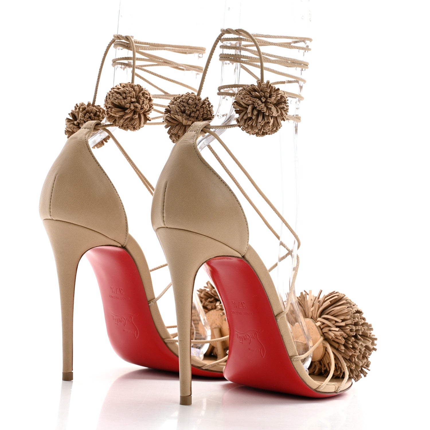 Christian Louboutin Nappa Starouchi 100 Sandal 37.5 Nude 4 of 9