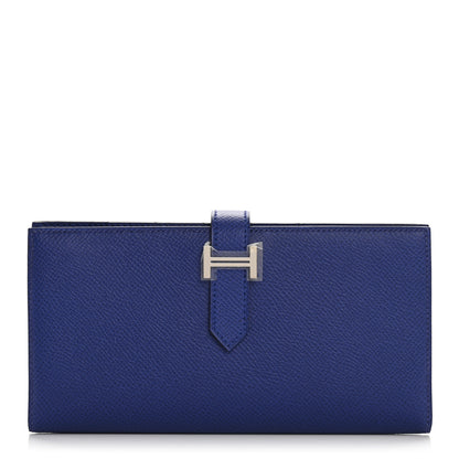 Hermes Epsom Bearn Gusset Wallet Bleu Electrique 1 of 7