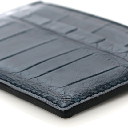 Gucci Crocodile Card Holder Blue 9 of 9