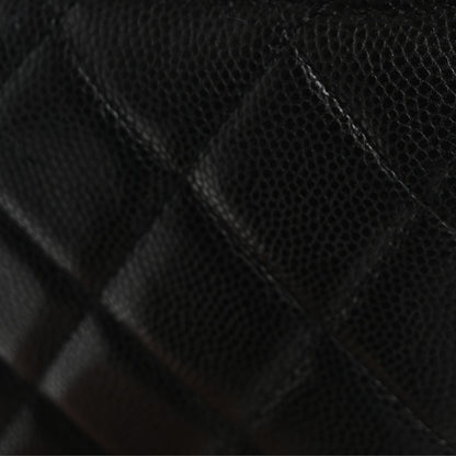 Chanel Iridescent Caviar Quilted Classic Flat Wallet Pouch Black 10 of 12