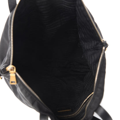 Prada Tessuto Nylon Saffiano Tote Black 6 of 11