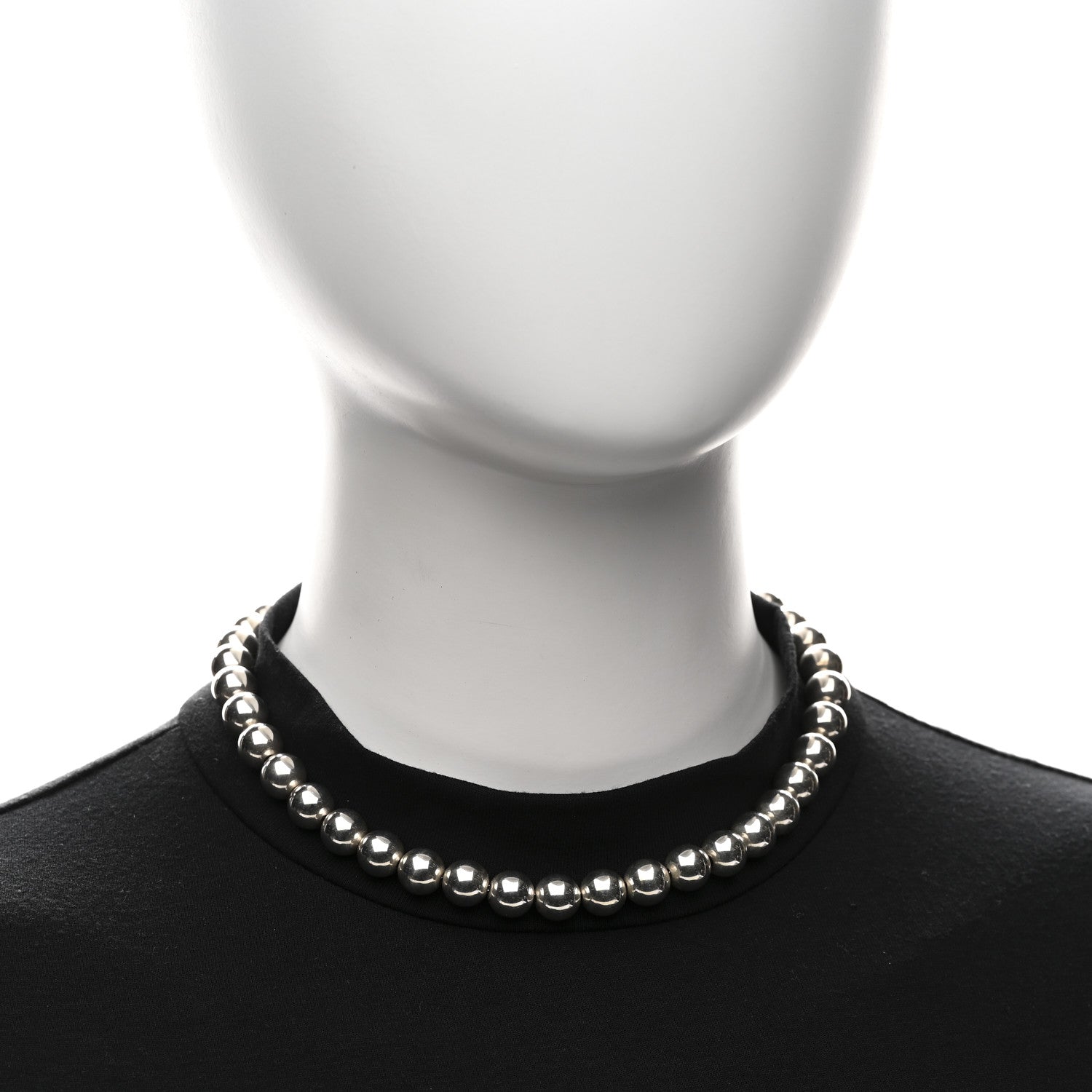 Tiffany Sterling Silver 10mm Hardwear Ball Necklace 2 of 4