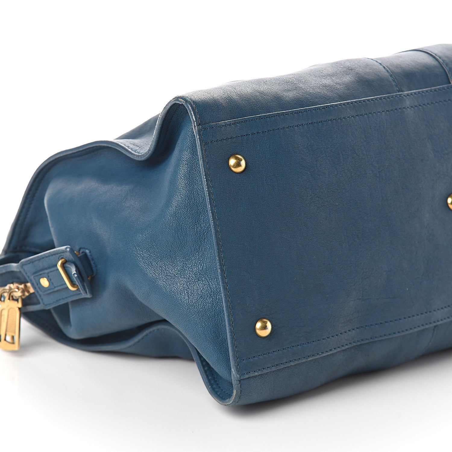 Saint Laurent Sheepskin Large Cabas ChYc Blue 6 of 7