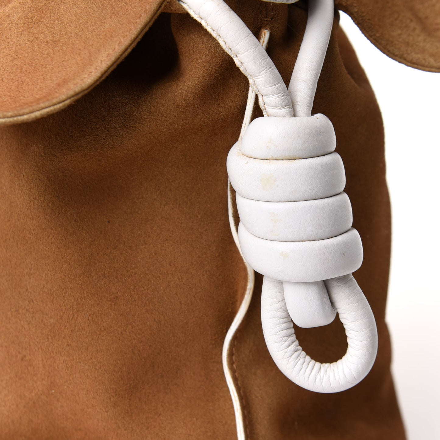 Suede Flamenco Knot Bag Caramel