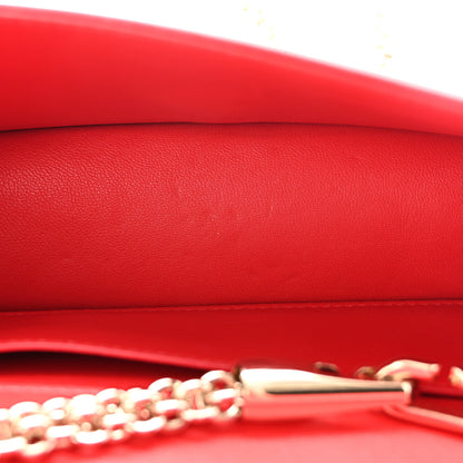 Valentino Garavani Calfskin Enamel Vlogo Small Loco Shoulder Bag Rouge Pur 5 of 9