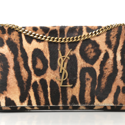 Saint Laurent Calf Hair Monogram Chain Wallet Leopard 8 of 13