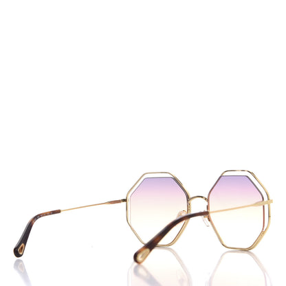 Chloe Poppy Geometric Sunglasses CE132S Havana Brown 3 of 7