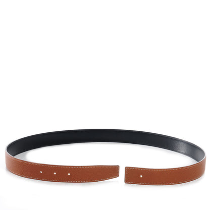 Hermes Togo Box Reversible 32mm Belt Strap 90 Gold Noir 1 of 5