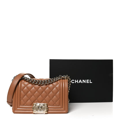 Chanel Caviar Quilted Small Boy Flap Brown 11 of 11