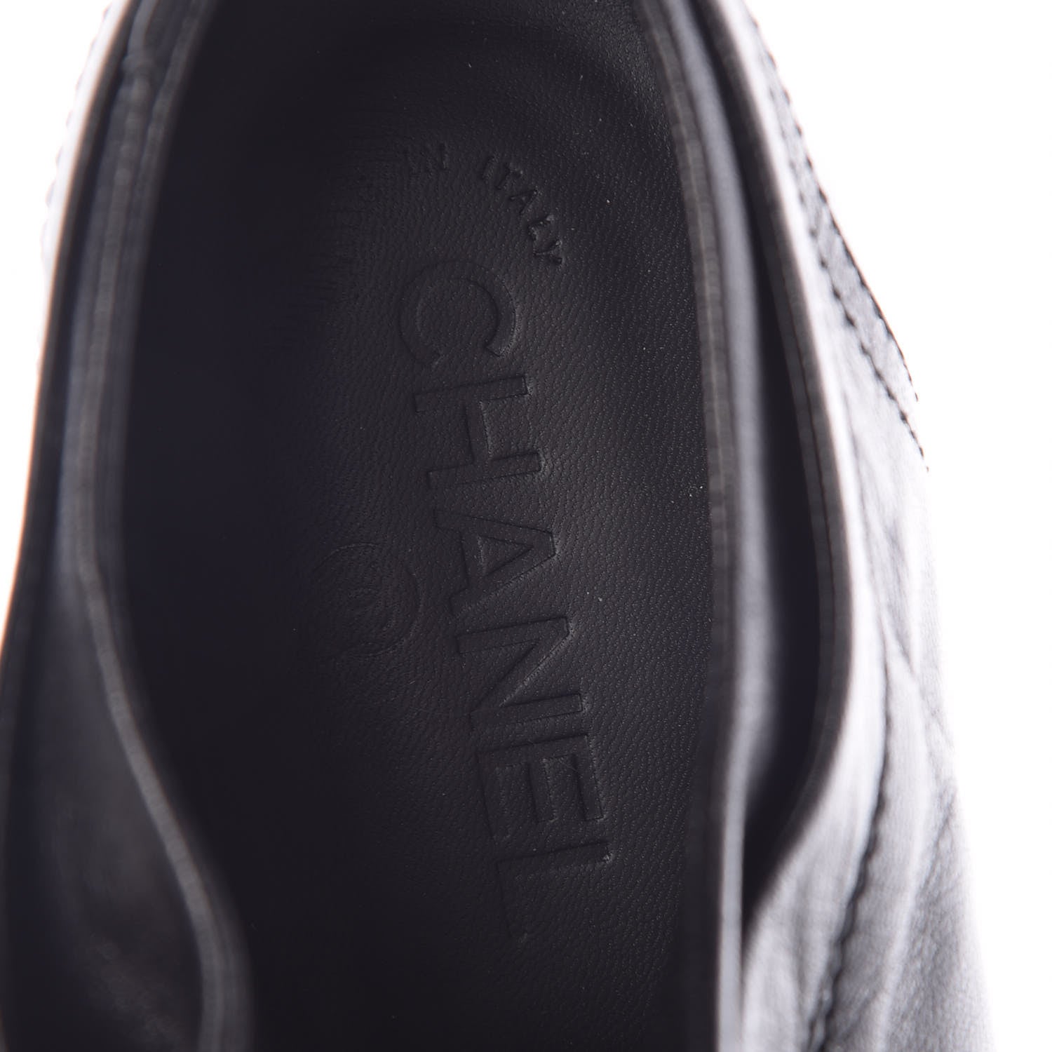 Chanel Lambskin Patent Cap Toe CC Sneakers 41 Black 9 of 9