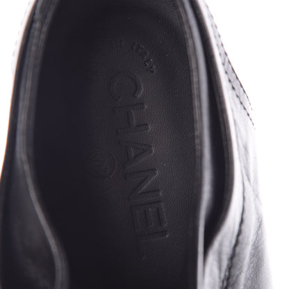 Chanel Lambskin Patent Cap Toe CC Sneakers 41 Black 9 of 9
