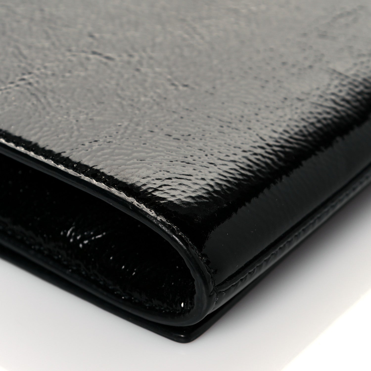 Saint Laurent Textured Patent Monogram Large Belle De Jour Clutch Black 9 of 10
