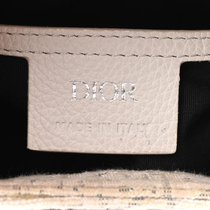 Christian Dior HOMME Oblique Jacquard Calfskin Mini Saddle Backpack Beige 6 of 10