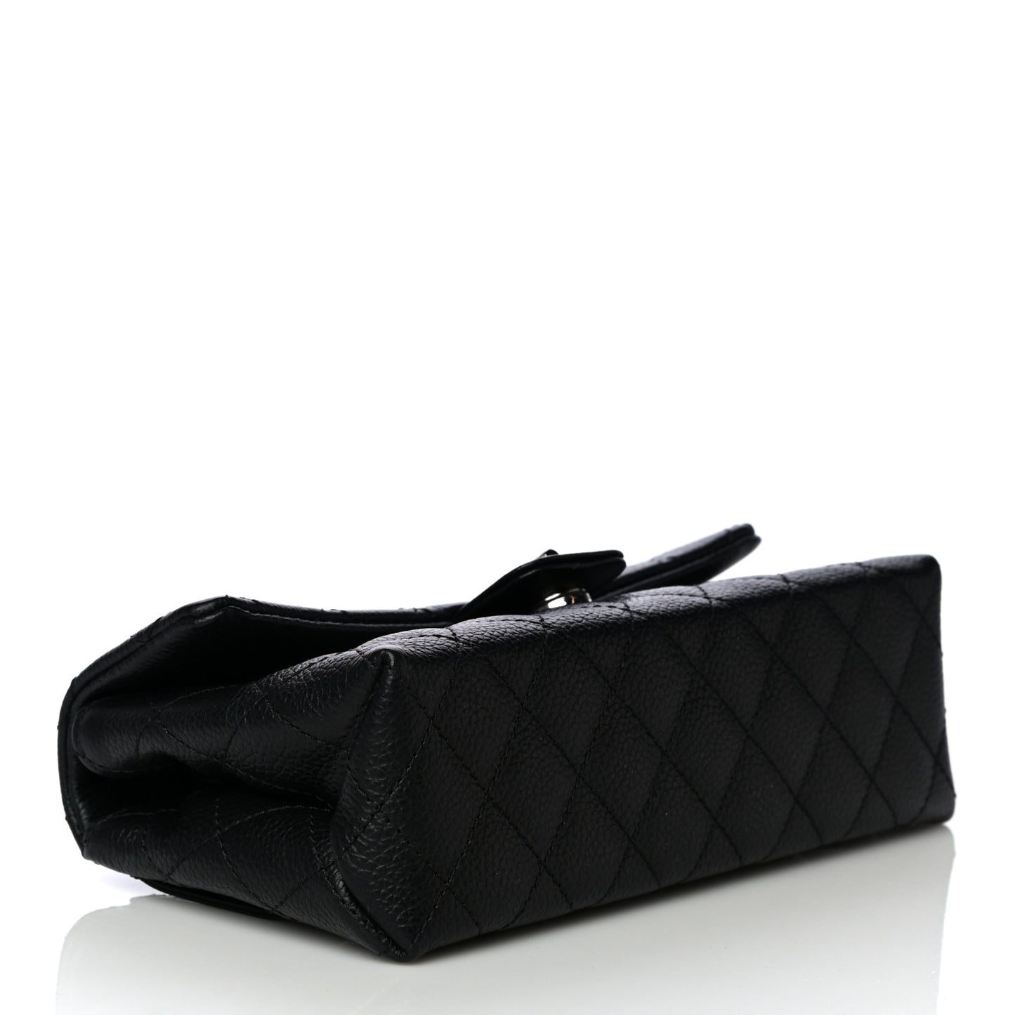 Grained Calfskin Quilted 2.55 Reissue Flap Belt Bag Clutch Black