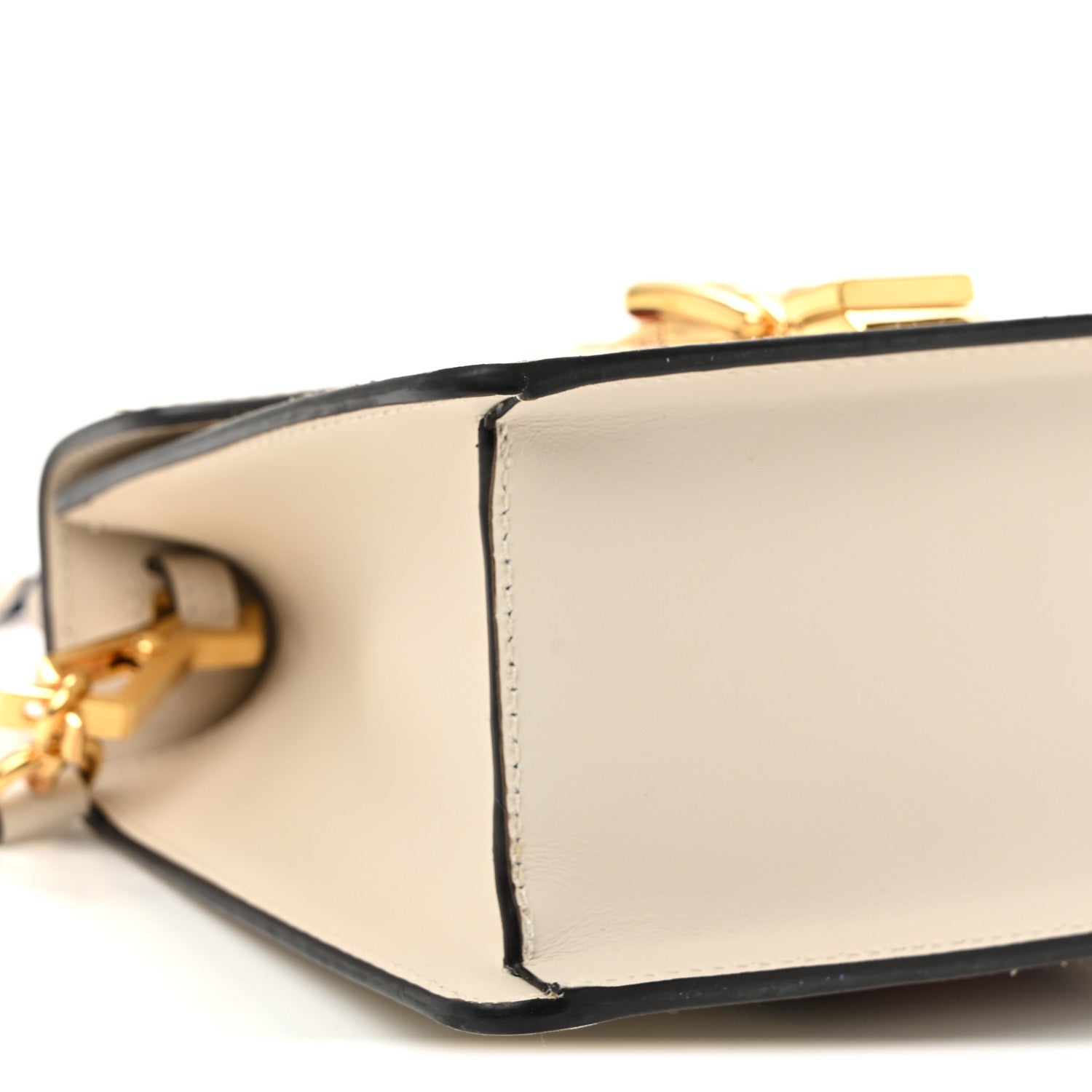 Gucci Calfskin Mini Sylvie Top Handle Bag White 9 of 14