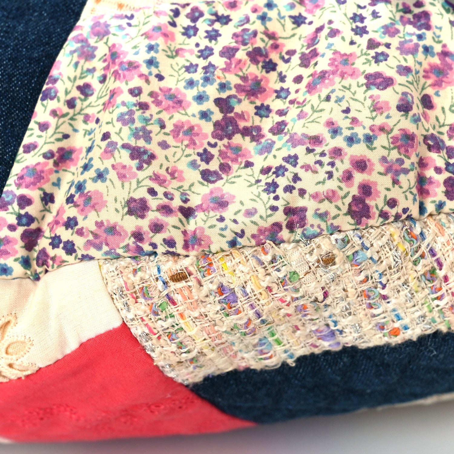 Chanel Fabric Patchwork Hobo Pink 10 of 11