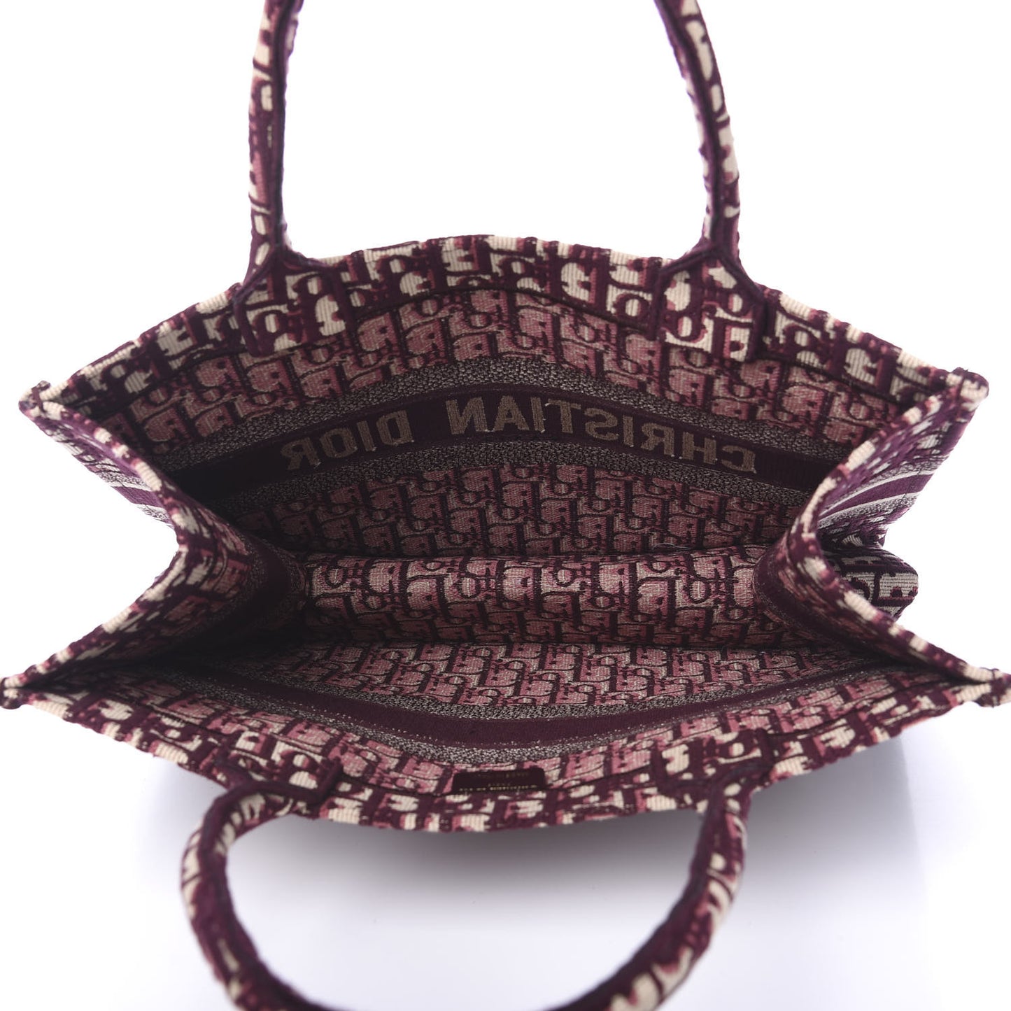 Oblique Medium Book Tote Burgundy Multicolor