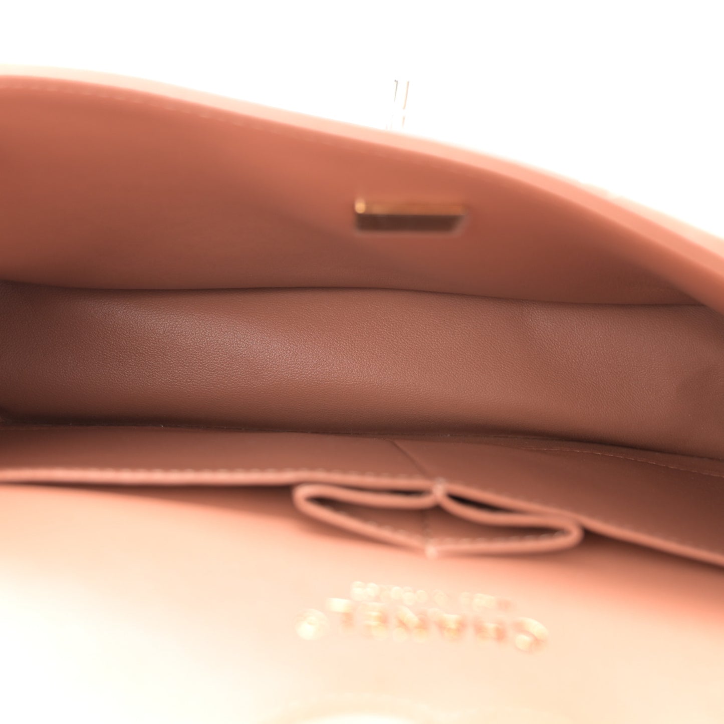 Lambskin Quilted Small Double Flap Brown