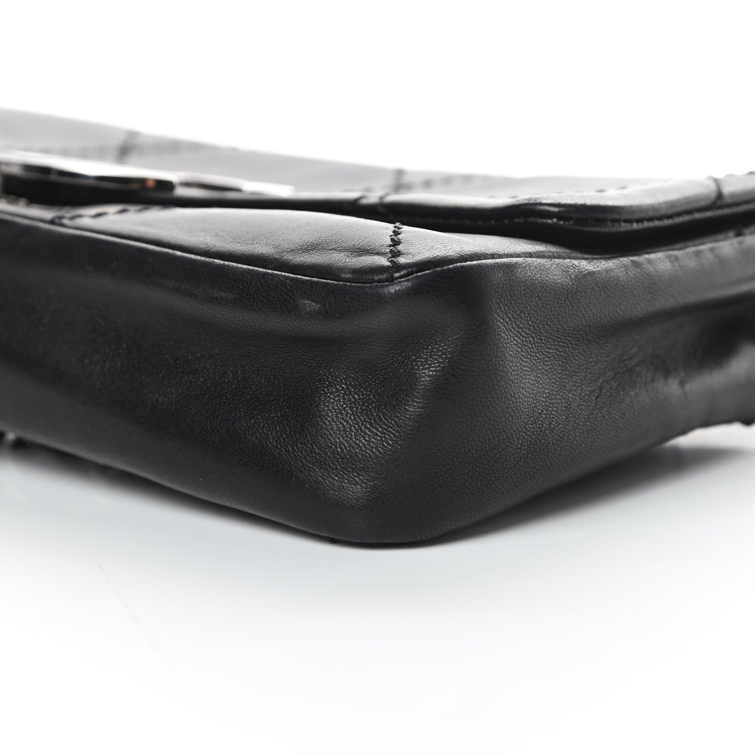Chanel Lambskin Diamond Stitched CC East West Flap Black 11 of 16