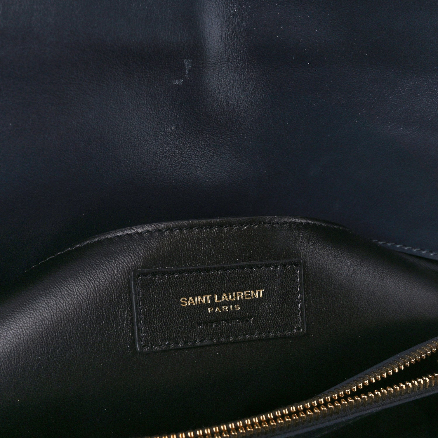 Saint Laurent Calfskin Suede Matelasse Chevron Monogram Large College Bag Graphite 8 of 13