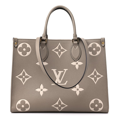 Louis Vuitton Empreinte Monogram Giant Onthego MM Tourterelle Creme 1 of 12