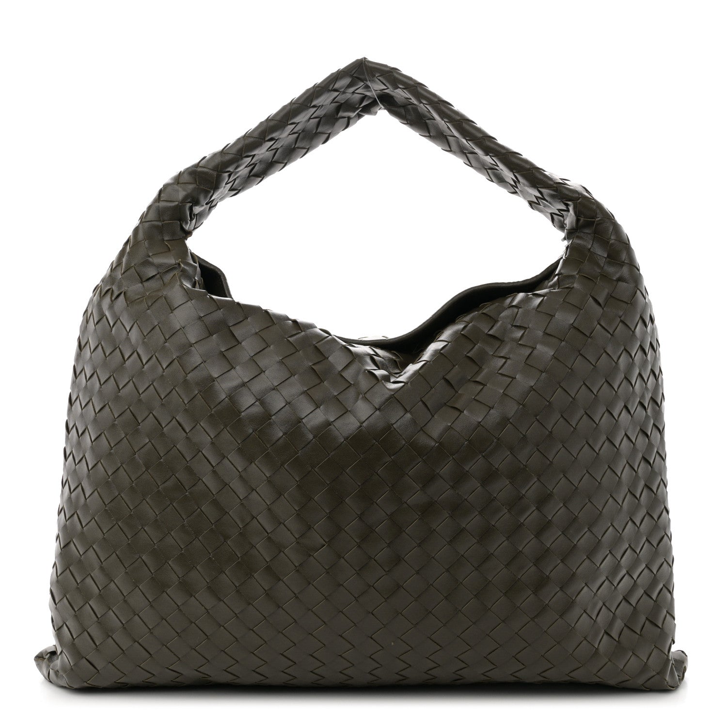 Bottega Veneta Calfskin Intrecciato Large Hop Kaki 1 of 11