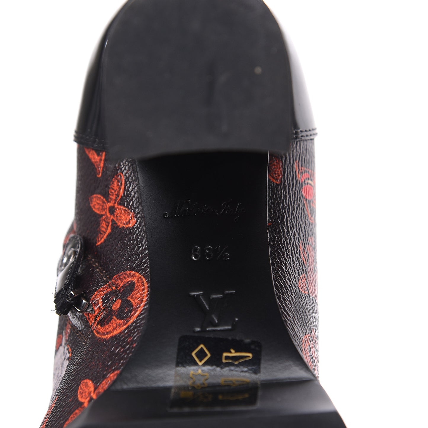 Patent Calfskin Catogram Star Trail Ankle Boots 38.5 Black Marron