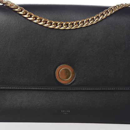 Celine Calfskin Coin Flap Bag Black 7 of 9