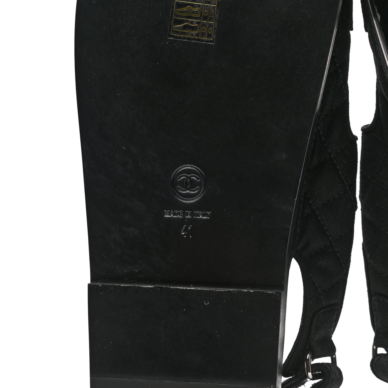Chanel Mixed Fibers Velcro Dad Sandals 41 Black 6 of 9
