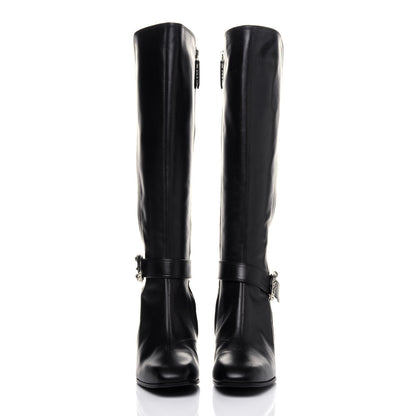 Gucci Calfskin Dionysus Elizabeth Knee High Boots 38 Black 2 of 17