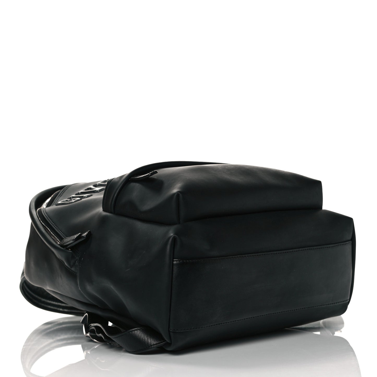 Calfskin Logo Small Backpack Black