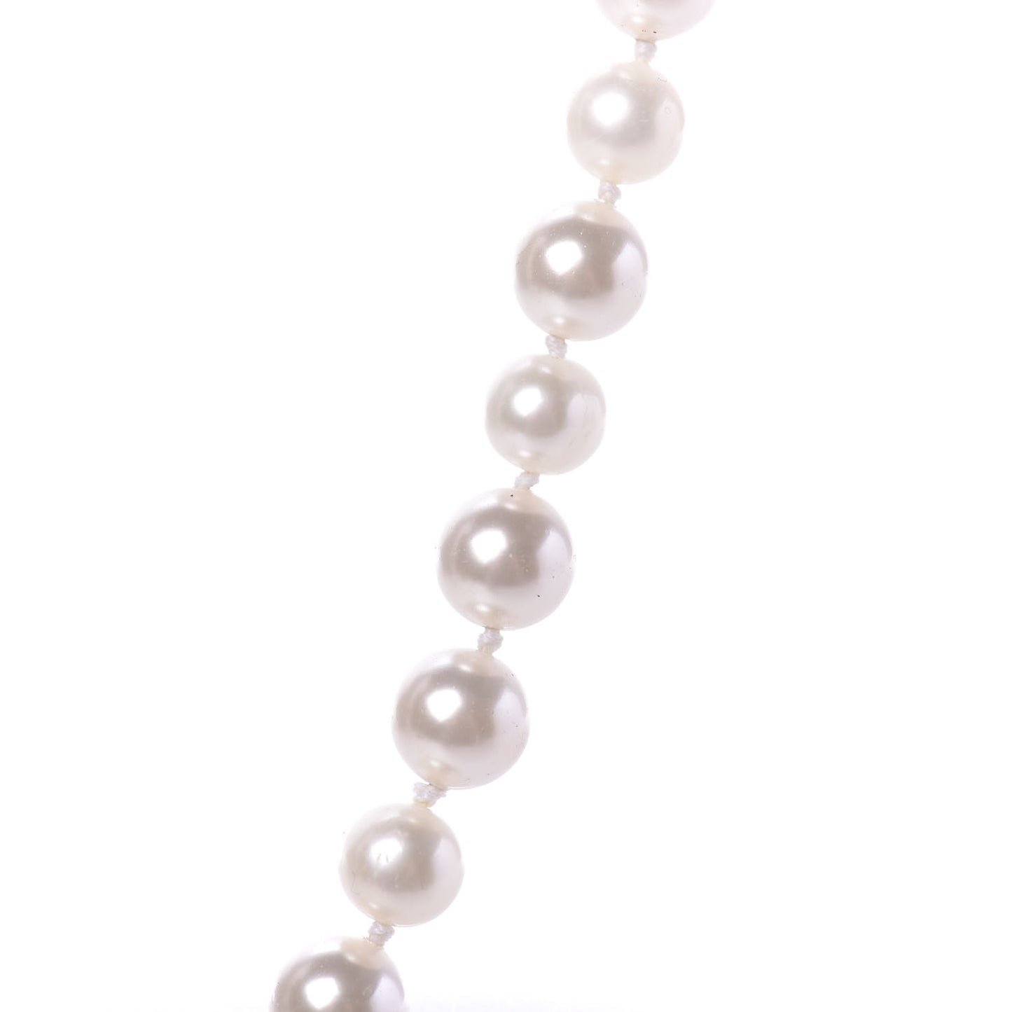 Pearl CC Short Necklace Silver