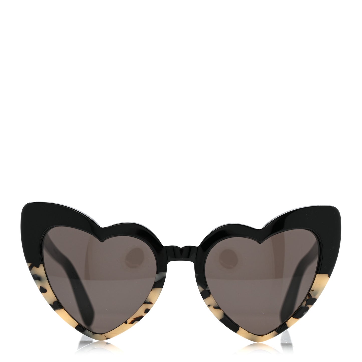 Acetate Heart Frame Loulou SL181 Sunglasses Black White Havana