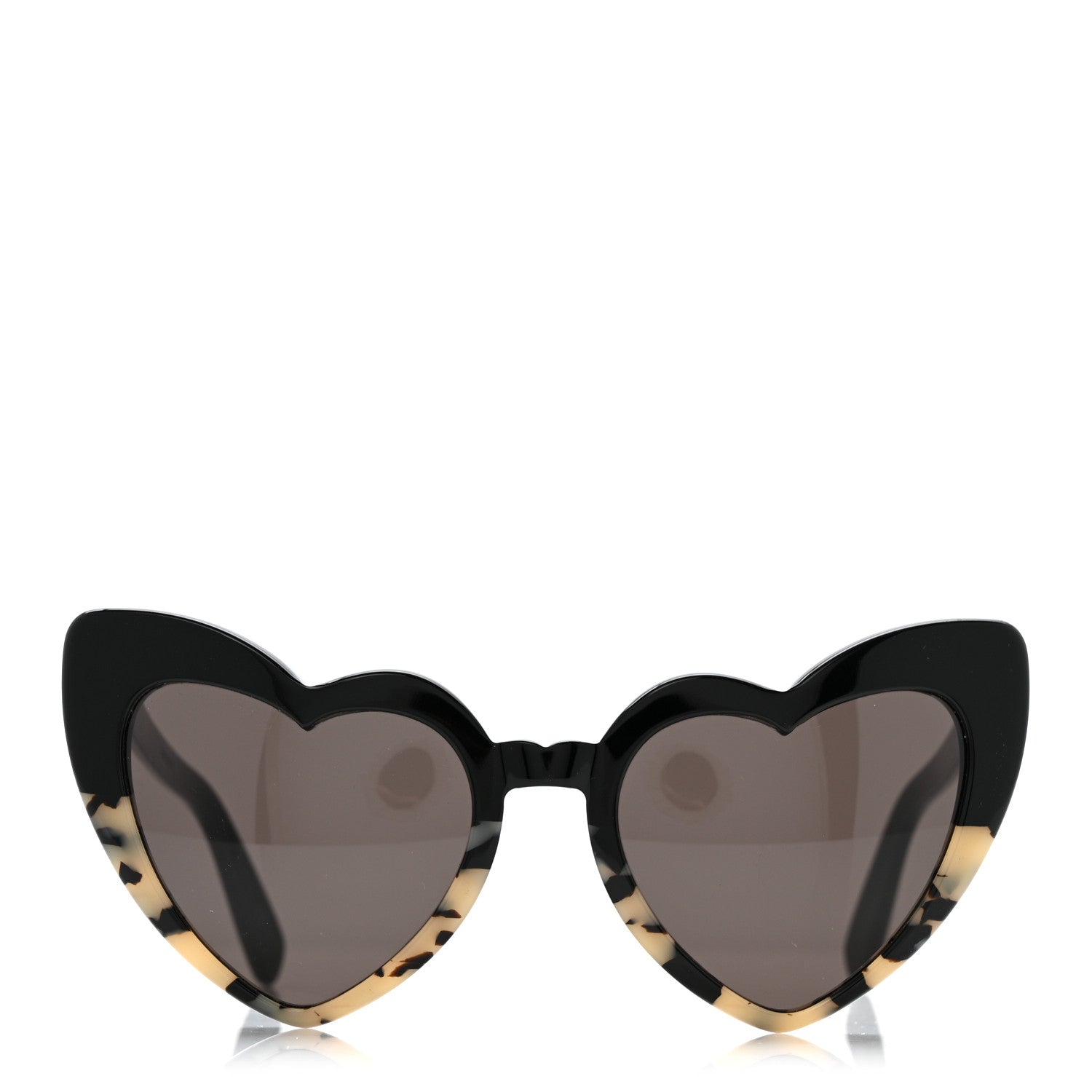 Saint Laurent Acetate Heart Frame Loulou SL181 Sunglasses Black White Havana 2 of 8