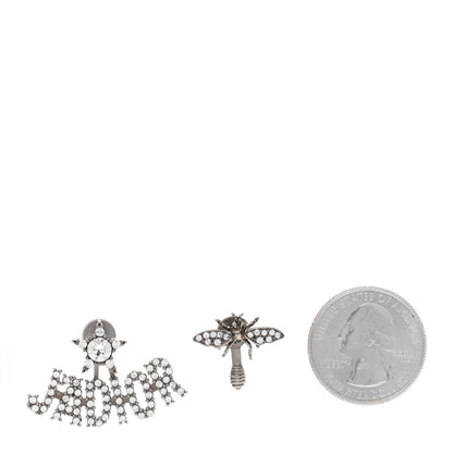 Christian Dior Palladium Crystal J'adior Earrings 2 of 4