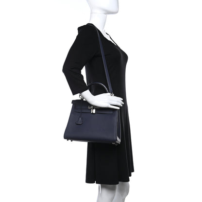 Hermes Togo Matte Alligator Kelly Retourne Touch 28 Bleu Nuit Bleu Marine 2 of 9