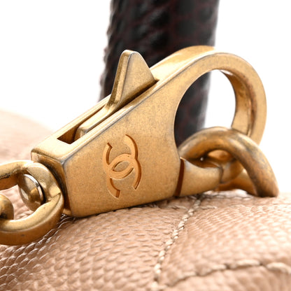 Chanel Caviar Lizard Embossed Quilted Small Coco Handle Flap Beige 12 of 12