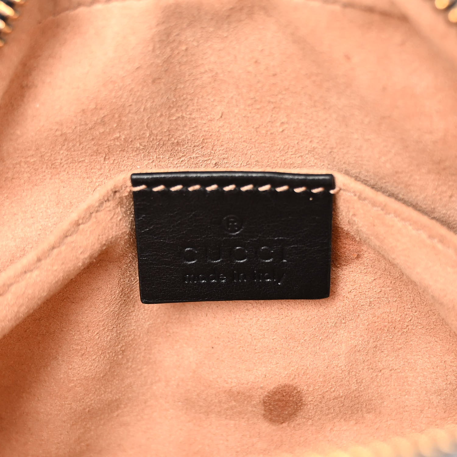 Gucci Calfskin Matelasse Mini GG Marmont Chain Shoulder Bag Black 10 of 12