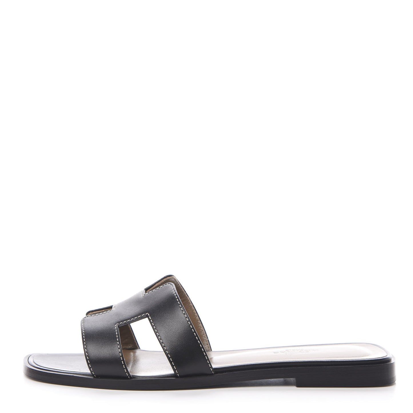 Box Calfskin Oran Sandals 37 Black