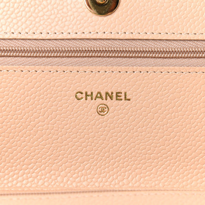 Chanel Caviar Quilted Wallet On Chain WOC Beige 6 of 11