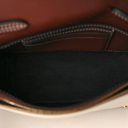 Burberry Calfskin Canvas Horseferry Print Hackberry Crossbody Bag Natural Tan 5 of 8