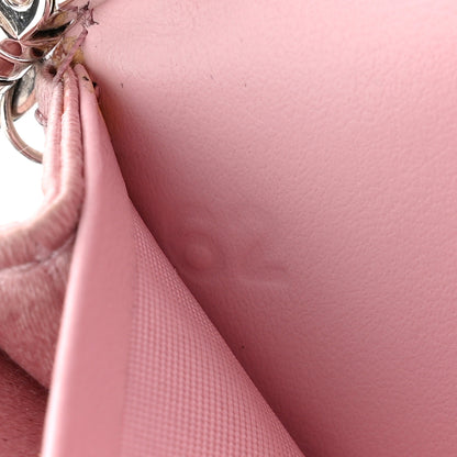Prada Satin Crystal Metal Triangle Logo Card Holder With Strap Alabastro 7 of 12