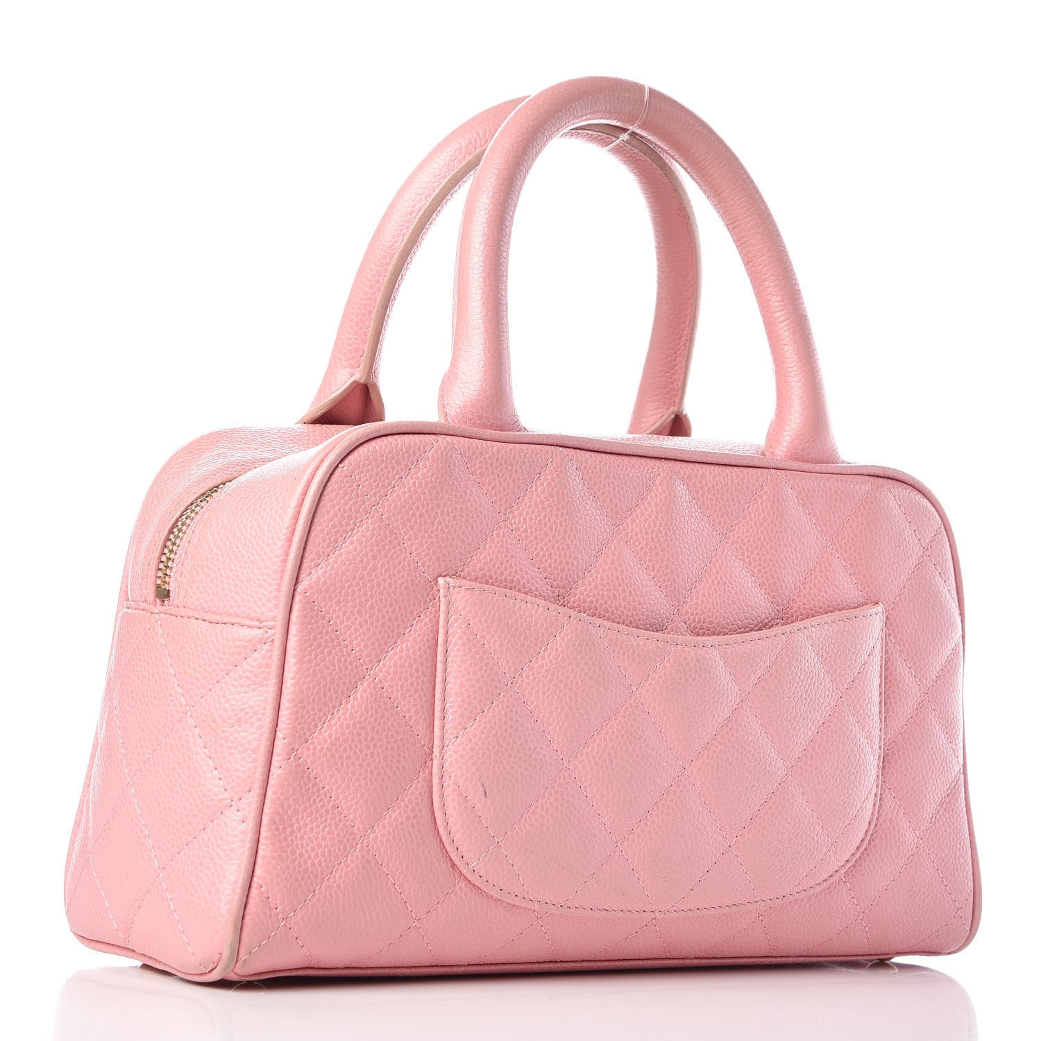 Chanel Caviar Quilted Small Bowler Pink 3 of 20
