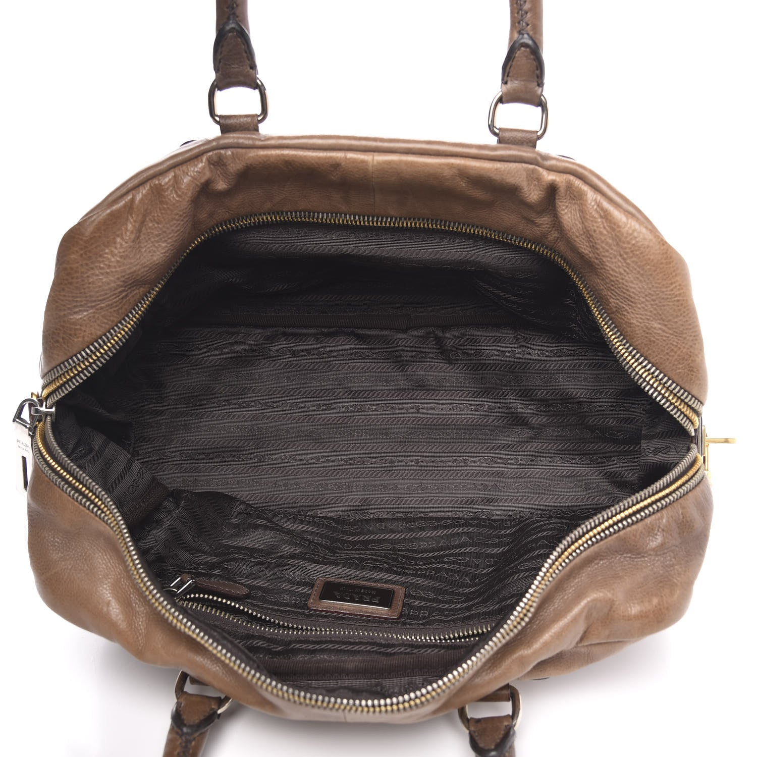 Prada Glace Calf Ombre Bowler Argilla Sfumato 5 of 12